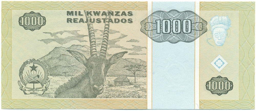 1000 кванза 1995 года Ангола — Фото №2
