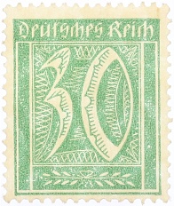 Почтовая марка 30 пфеннигов 1921 года Германия — Фото №1