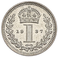1 пенни 1937 года Великобритания «Маунди» — Фото №1