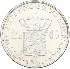 2 1/2 гульдена 1931 года Нидерланды — Фото №1