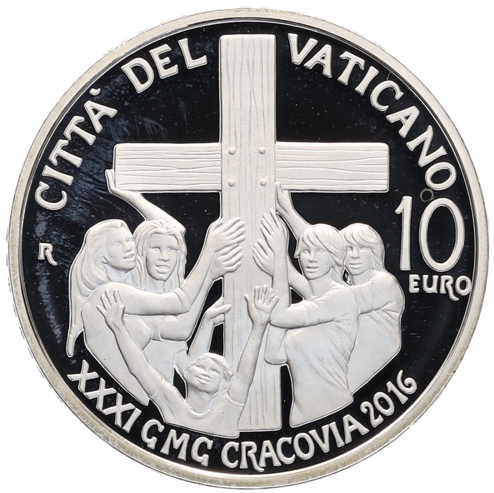 10 евро 2016 года Ватикан «Всемирный день молодежи» — Фото №1