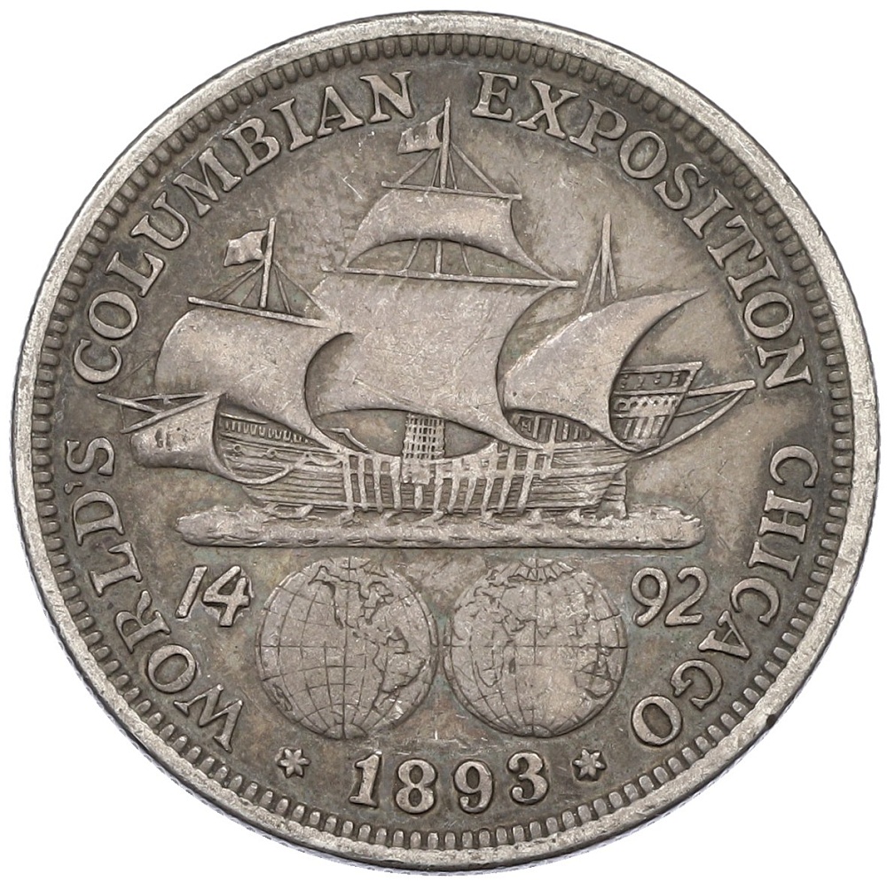 1/2 доллара (50 центов) 1893 года США «Колумбийская выставка в Чикаго» — Фото №1