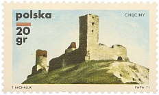 Почтовая марка 20 грошей 1971 года Польша «Польские замки» — Фото №1