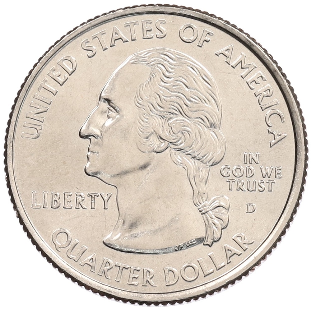 1/4 доллара (25 центов) 2000 года D США «Штаты и территории — Массачусетс» — Фото №2