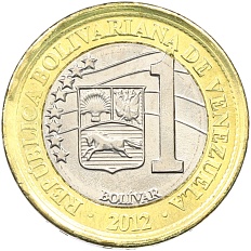 1 боливар 2012 года Венесуэла — Фото №1