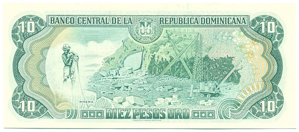 10 песо 1998 года Доминиканская республика — Фото №2