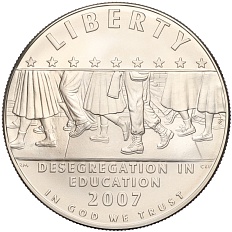 1 доллар 2007 года P США «Десегрегация в образовании — Школа в Литл-Рок» — Фото №1