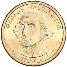 1 доллар 2007 года P США «1-й президент США Джордж Вашингтон» — Фото №1