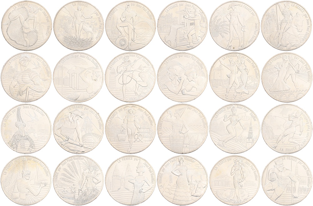 Набор из 24 монет 10 евро 2017 года Франция «Франция Жана-Поля Готье» — Фото №1