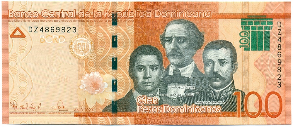 100 песо 2023 года Доминиканская республика — Фото №1