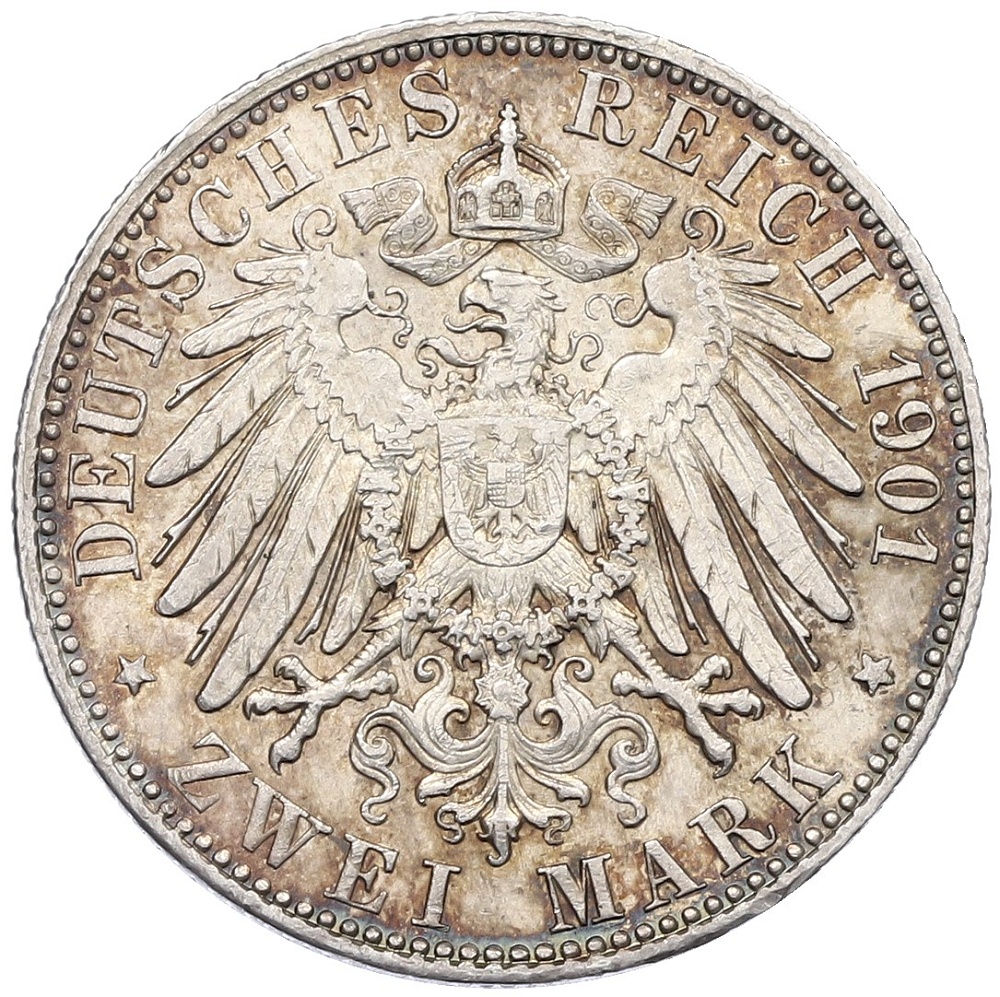2 марки 1901 года Германия (Пруссия) «200-летие Пруссии» — Фото №2