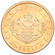 5 евроцентов 2001 года Монако — Фото №1