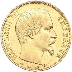 20 франков 1857 года A Франция (Наполеон III) — Фото №2