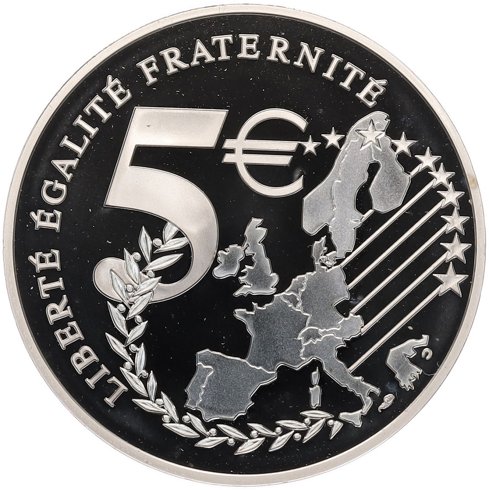 5 евро 2002 года Франция «Спасибо тебе Франк» — Фото №1