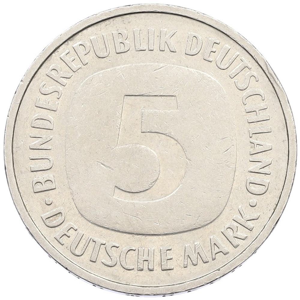 5 марок 1991 года А Германия — Фото №2