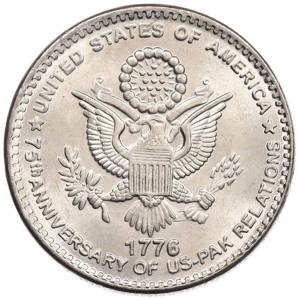 75 рупий 2022 года Пакистан «75 лет отношениям с США» — Фото №2