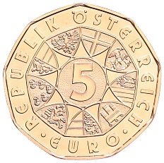 5 евро 2026 года Австрия «Прыжок в счастье» — Фото №2