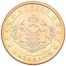 5 евроцентов 2001 года Монако — Фото №1