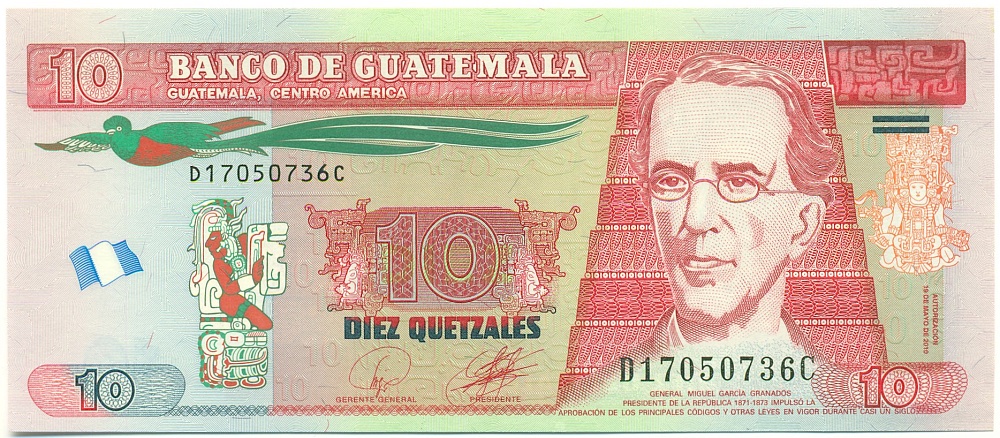 10 кетцалей 2010 года Гватемала — Фото №1