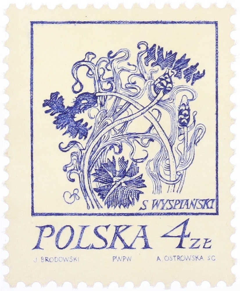 Почтовая марка 4 злотых 1974 года Польша — Фото №1