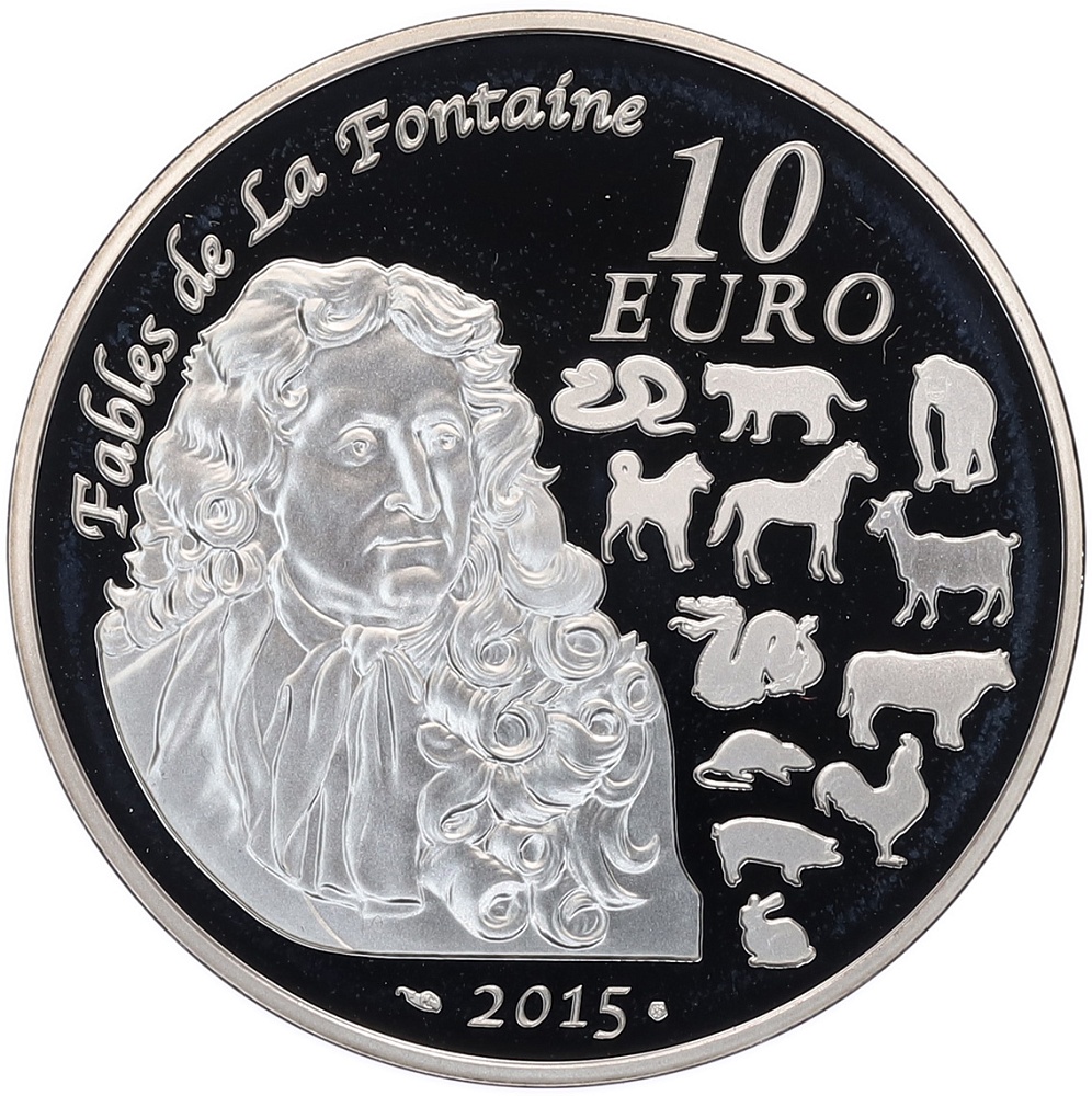 10 евро 2015 года Франция «Китайский гороскоп — год козы» — Фото №2