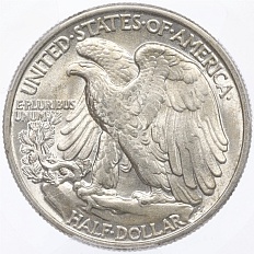 1/2 доллара (50 центов) 1943 года США — в слабе PCGS (MS63) — Фото №2