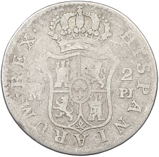 2 реала 1778 года Испания — Фото №2