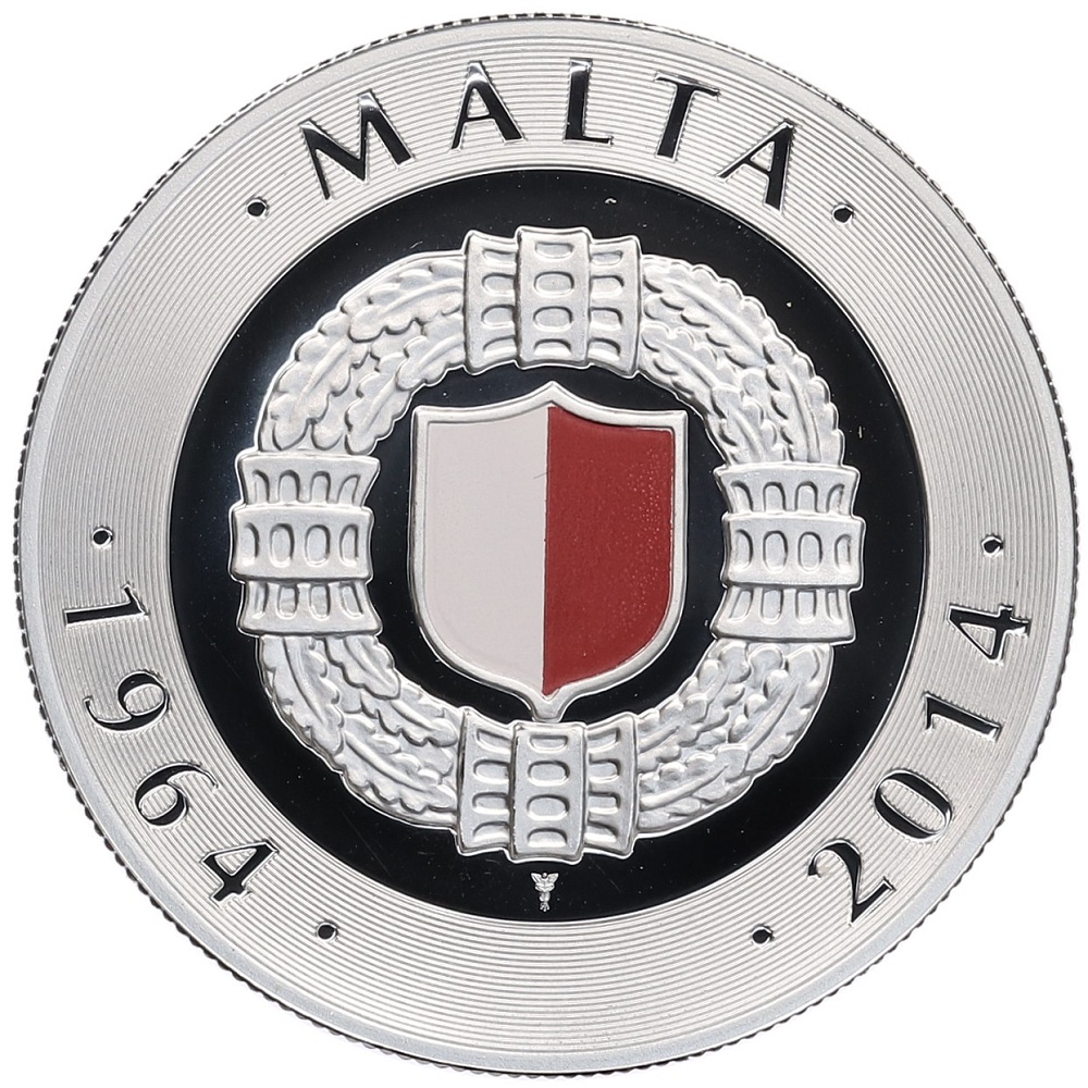 10 евро 2014 года Мальта «50 лет независимости» — Фото №2