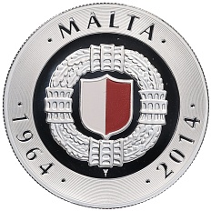 10 евро 2014 года Мальта «50 лет независимости» — Фото №2