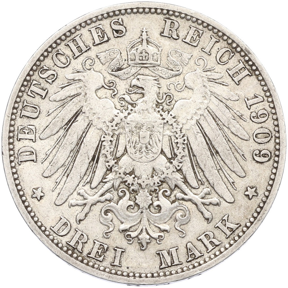 3 марки 1909 года Германия (Пруссия) — Фото №2