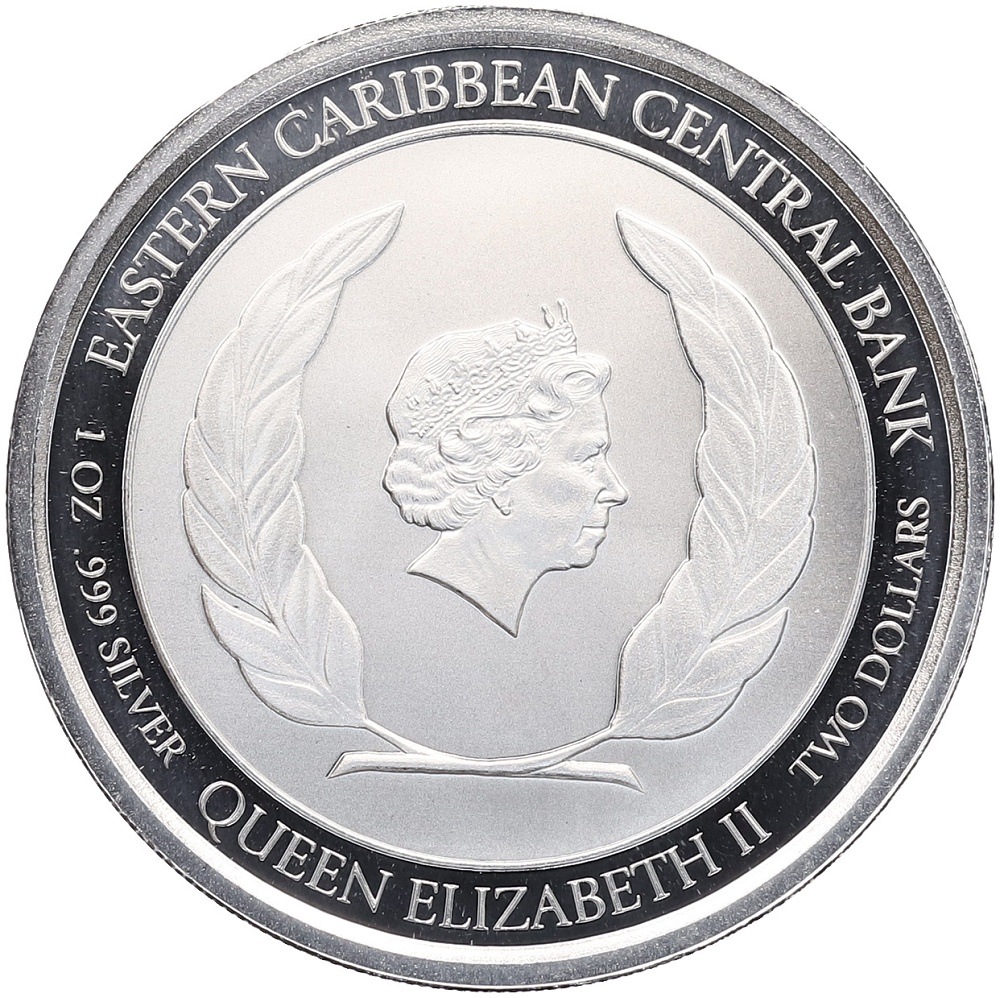 2 доллара 2019 года Восточные Карибы «Доминика» — Фото №2
