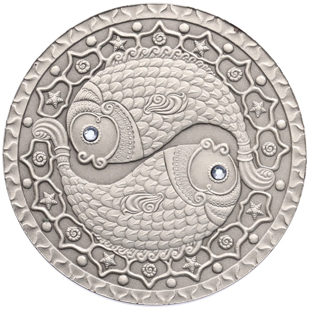 20 рублей 2009 года Белоруссия «Знаки зодиака — Рыбы» — Фото №1