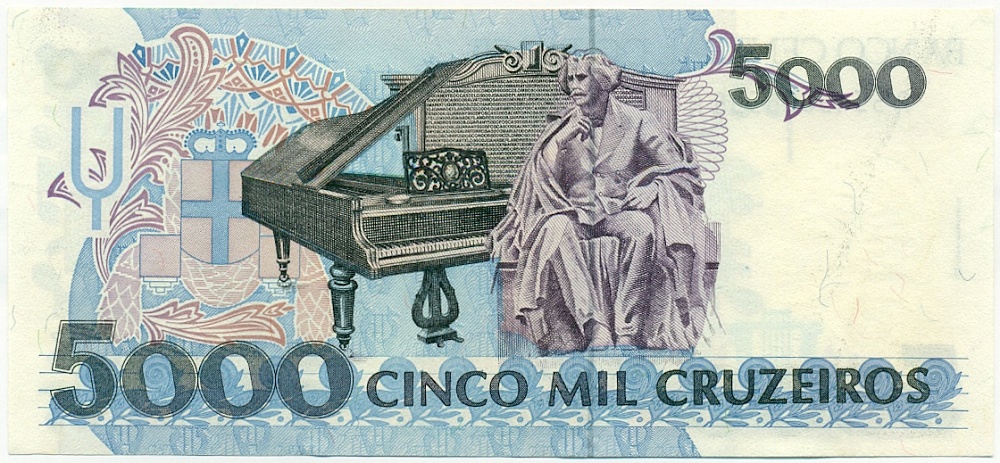 5000 крузейро 1993 года Бразилия — Фото №2