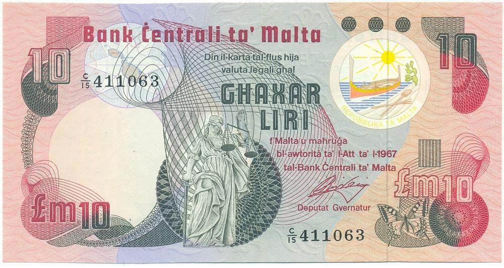 10 лир 1982 года Мальта — Фото №1