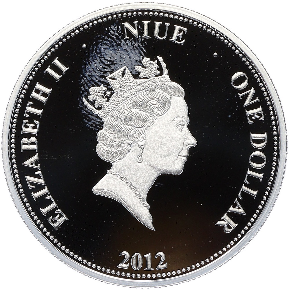 1 доллар 2012 года Ниуэ «Владимир Высоцкий» — Фото №2