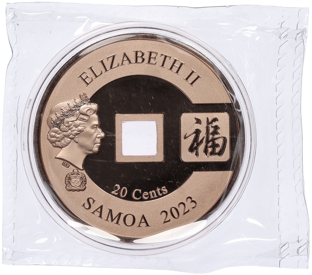 20 центов 2023 года Самоа «На удачу — Рыбки» — Фото №2