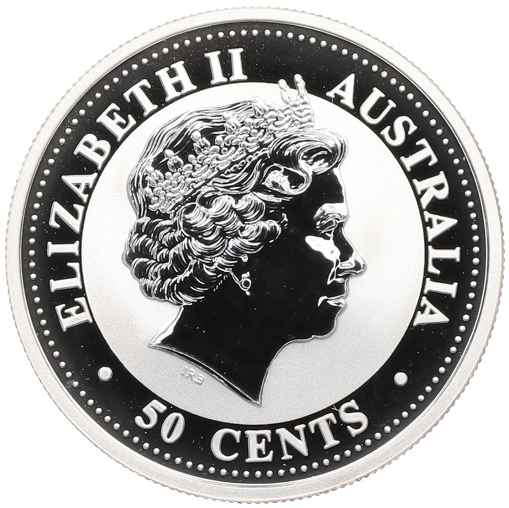 50 центов 2000 года Австралия «Китайский гороскоп — Год дракона» — Фото №2