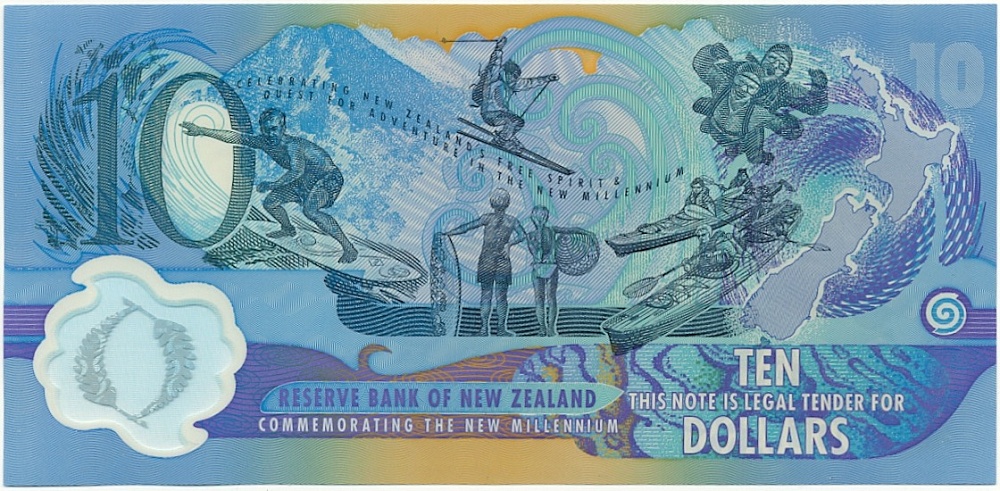 10 долларов 2000 года Новая Зеландия — Фото №2