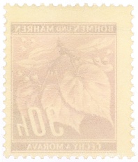 Почтовая марка 30 геллеров 1939 года Богемия и Моравия — Фото №2