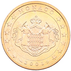 2 евроцента 2001 года Монако — Фото №1