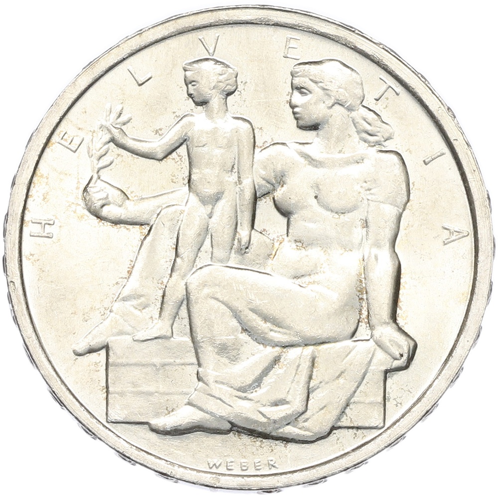 5 франков 1948 года Швейцария «100 лет Швейцарской Конституции» — Фото №1