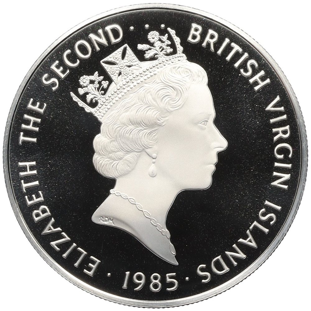 20 долларов 1985 года Британские Виргинские острова «Сокровища затонувшего корабля — Скрещенные пушки» — Фото №2