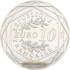 10 евро 2018 года Франция «Микки Маус и Франция — Бургундия» — Фото №2