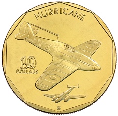 10 долларов 1991 года Маршалловы Острова «Самолеты Второй Мировой войны — Hawker Hurricane» — Фото №1
