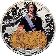 1 доллар 2011 года Ниуэ «Монеты русских императоров — Петр Великий» — Фото №1