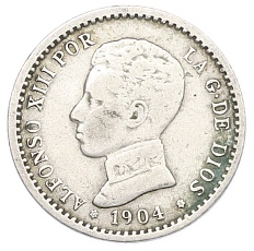 50 сентимо 1904 года Испания — Фото №1