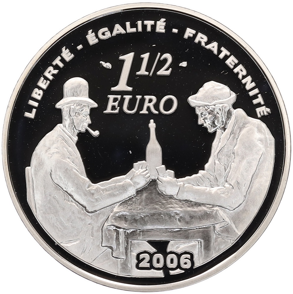 1 1/2 евро 2006 года Франция «100 лет со дня смерти Поля Сезанна» — Фото №2