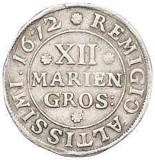 12 мариенгрошей 1672 года Брауншвейг-Вольфенбюттель — Фото №2