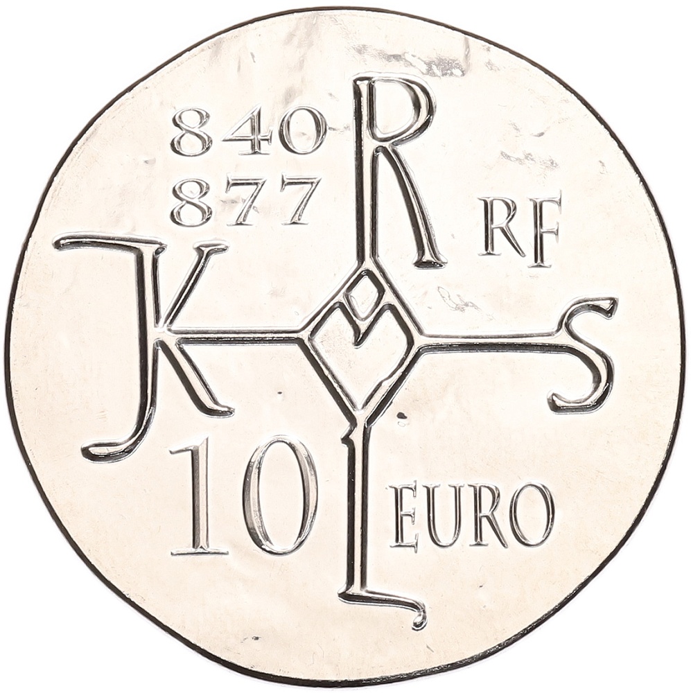 10 евро 2011 года Франция «Короли Франции — Карл II» — Фото №2