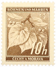 Почтовая марка 10 геллеров 1939 года Богемия и Моравия — Фото №1